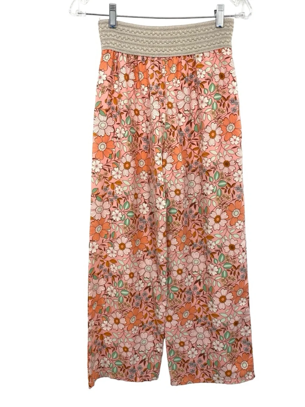 Amy Byer Girl’s Daisy Floral Printed Beach Pants and Top Set